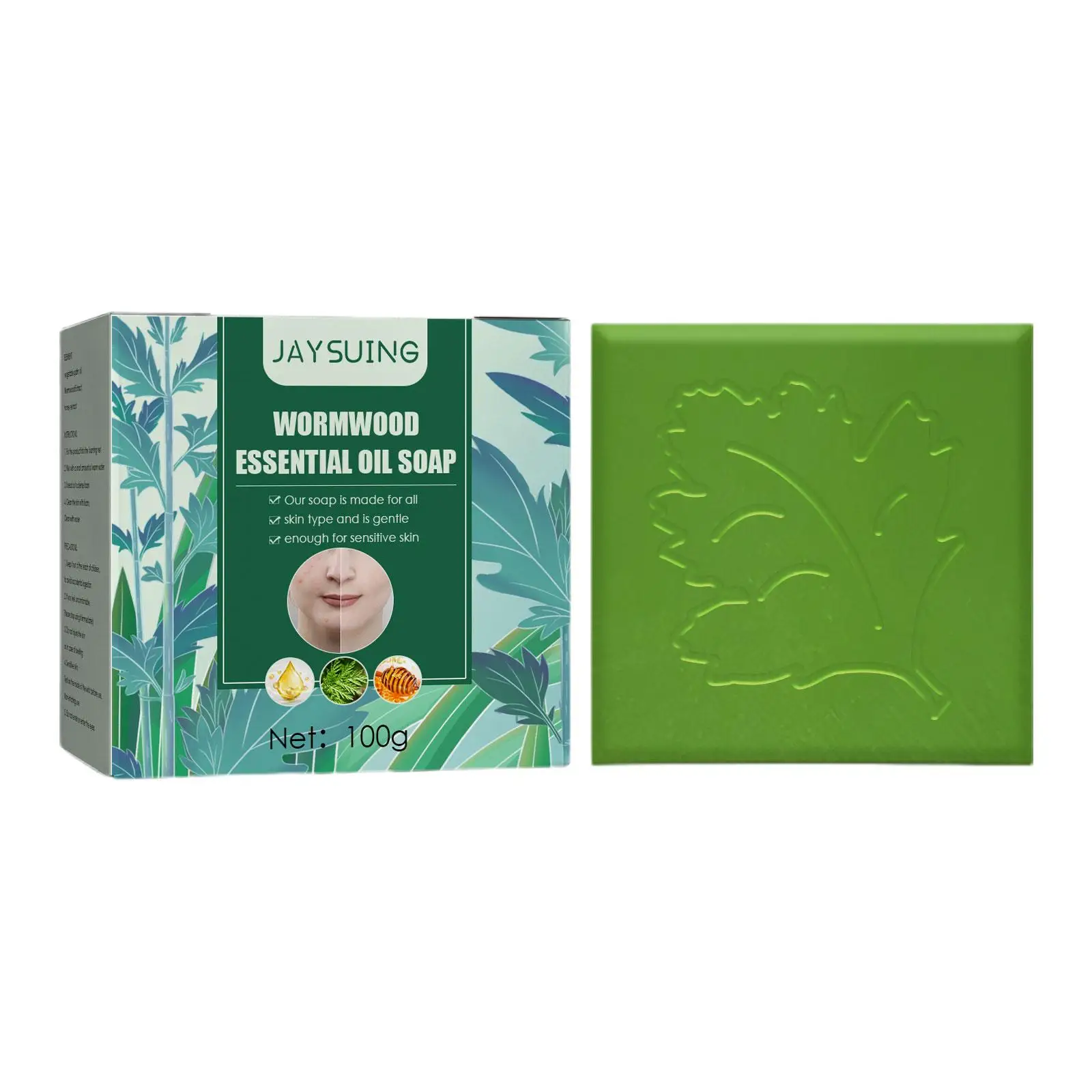 100g Mite Removal Wormwood Essential Oil Soap Mite Oil Moisturizing Soap Soap Bath Wash Cleansing Essential Face Soap Remov
100g Mite Removal Wormwood Essential Oil Soap Mite Oil Moisturizing Soap Soap Bath Wash Cleansing Essential Face Soap Remov