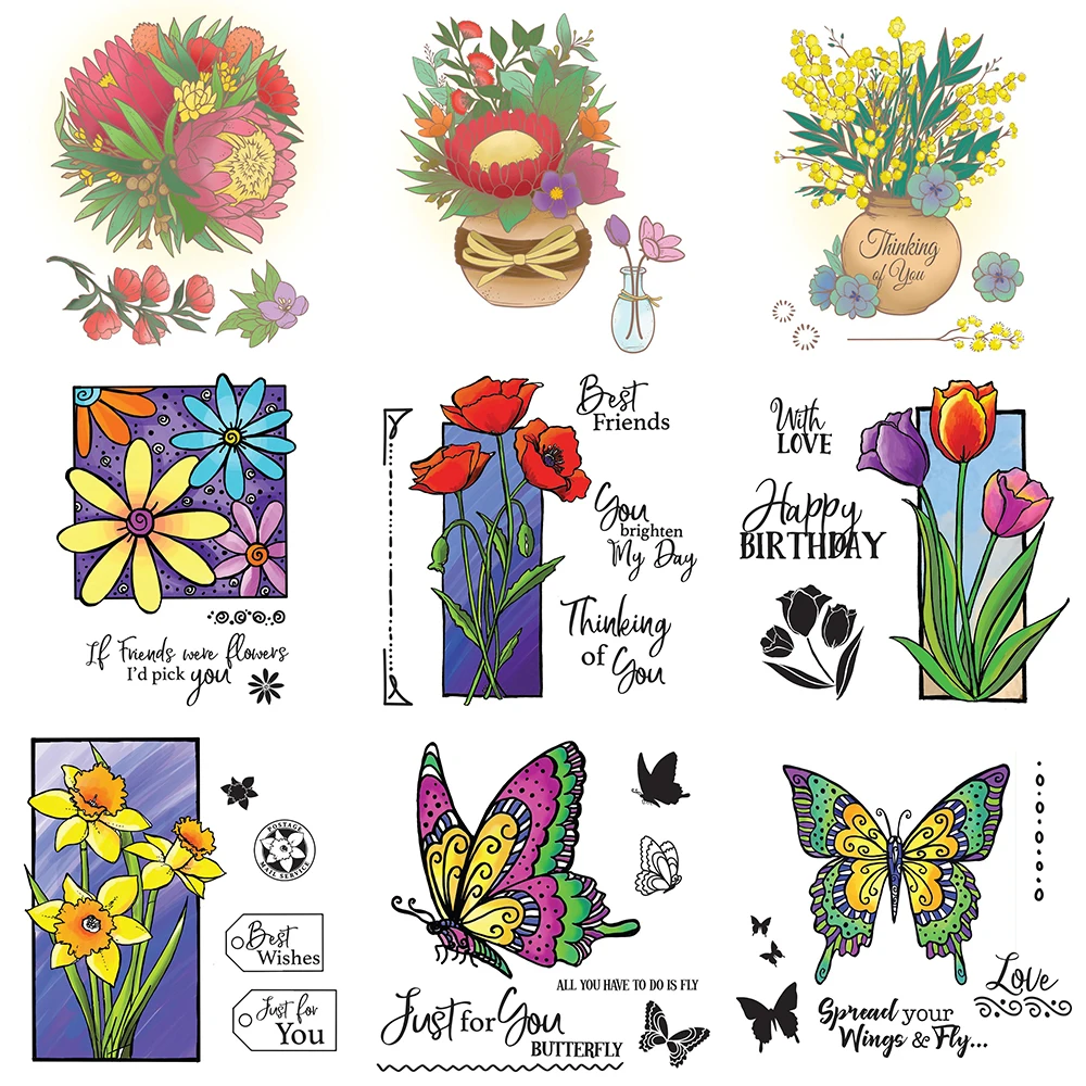 New Arrival Flowers Butterfly Clear Stamps No Cutting Die For Diy Making Handmade Paper Cards Album Scrapbook Embossing Craft
New Arrival Flowers Butterfly Clear Stamps No Cutting Die For Diy Making Handmade Paper Cards Album Scrapbook Embossing Craft