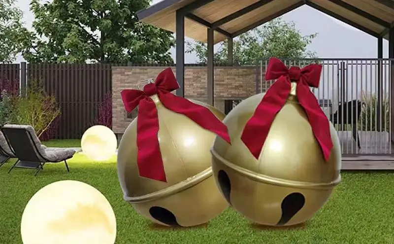 Outdoor Bell Shape Inflatable Ball Large Decorative Christmas Balls Waterproof PVC Christmas Balls Ornaments for Christmas Party 
Outdoor Bell Shape Inflatable Ball Large Decorative Christmas Balls Waterproof PVC Christmas Balls Ornaments for Christmas Party