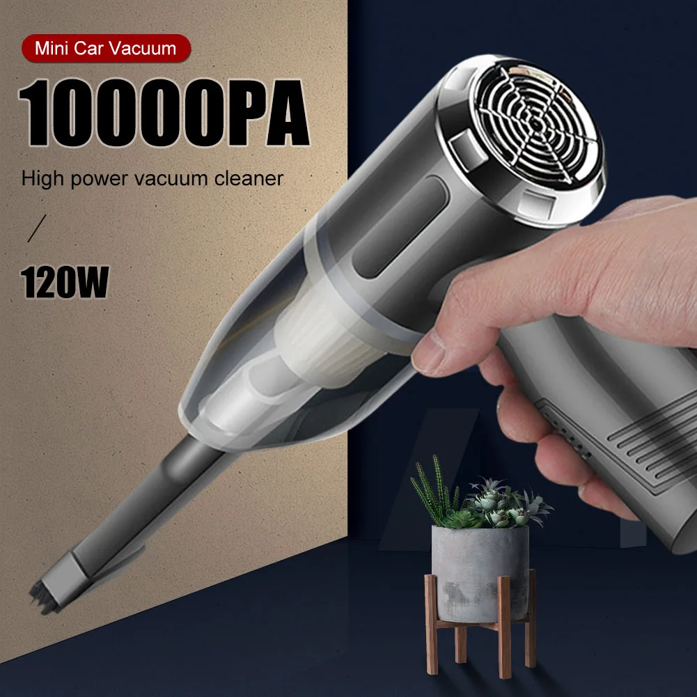 120W Wireless Car Vacuum Cleaner 10000Pa Suction Rechargeable Handheld Vacuum Car Cleaning Tool with 3 Nozzles for Home Office
120W Wireless Car Vacuum Cleaner 10000Pa Suction Rechargeable Handheld Vacuum Car Cleaning Tool with 3 Nozzles for Home Office
