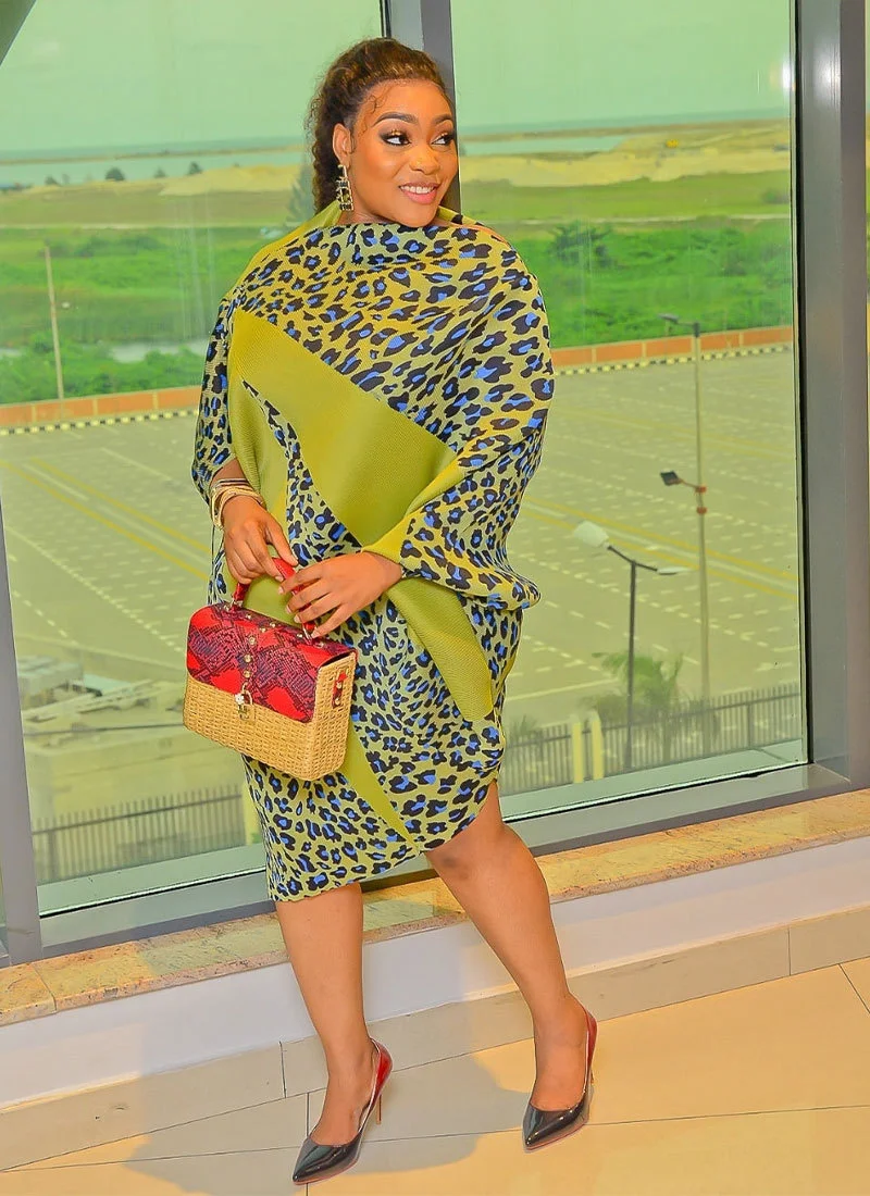 2023 Fashion New Women's Dress Elegant And Elegant Mid Length Design Sense Casual Leopard Print Bat Sleeve Loose Fitting Dress
2023 Fashion New Women's Dress Elegant And Elegant Mid Length Design Sense Casual Leopard Print Bat Sleeve Loose Fitting Dress