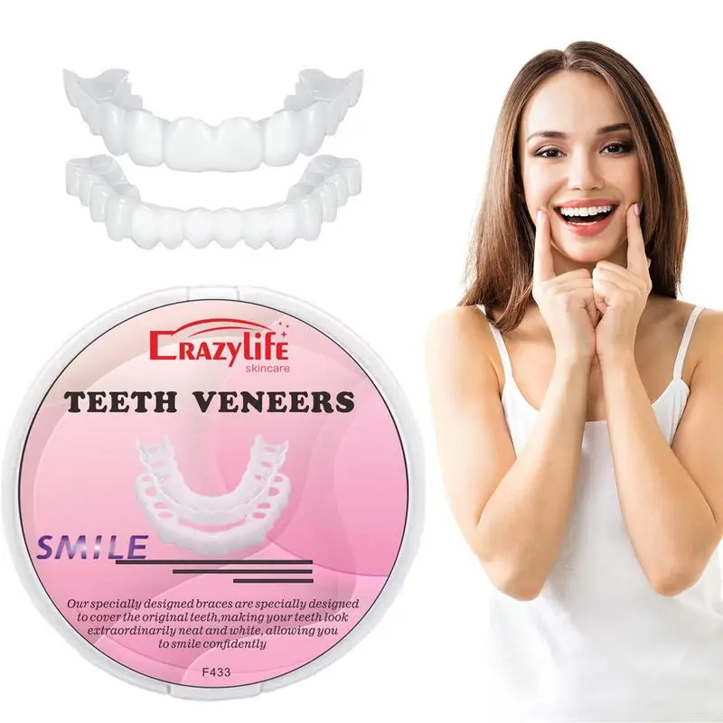 Teeth Veneers Snap On Teeth Veneers For Men And Women Reusable Snap On Silicone Smile Veneers Teeth Upper Lower Cosmetic Teeth
Teeth Veneers Snap On Teeth Veneers For Men And Women Reusable Snap On Silicone Smile Veneers Teeth Upper Lower Cosmetic Teeth