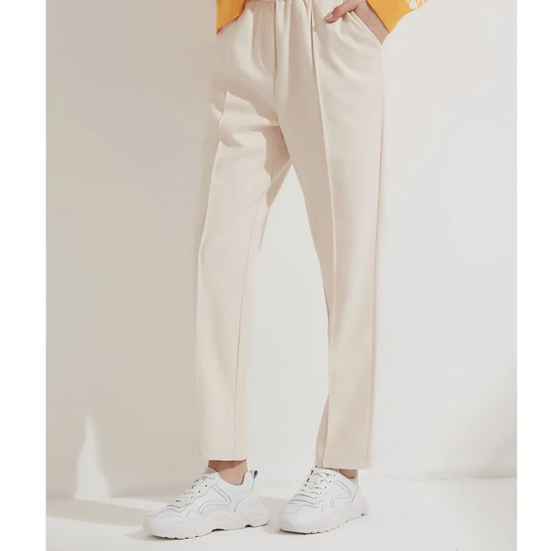2023 Womens Harem Thick Pants Casual Elastic Waist Black Basic Pockets Office Lady Trousers Autumn Winter New Hot
2023 Womens Harem Thick Pants Casual Elastic Waist Black Basic Pockets Office Lady Trousers Autumn Winter New Hot