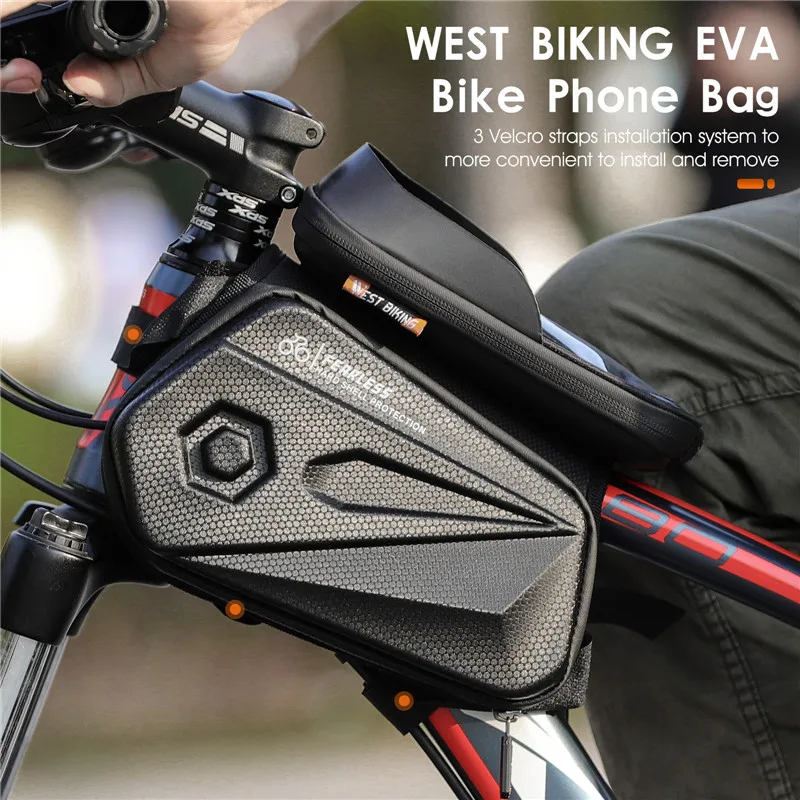 WEST BIKING Bolsa Para Bicicleta Waterproof Touch Screen Top Tube Phone Bike Front Frame Pack Outdoor Bicycle Phone Holder
WEST BIKING Bolsa Para Bicicleta Waterproof Touch Screen Top Tube Phone Bike Front Frame Pack Outdoor Bicycle Phone Holder