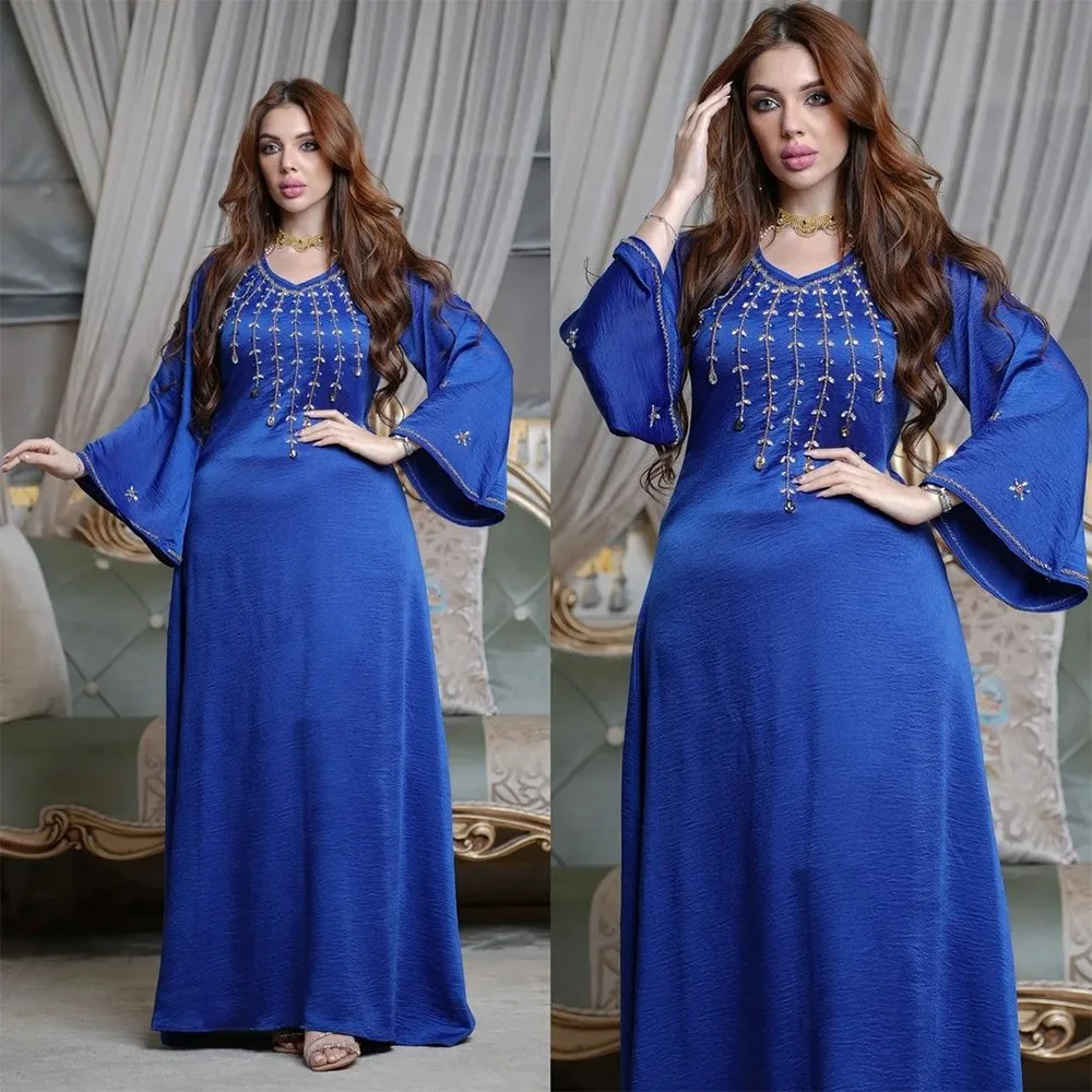 Ramadan Abayas for Morocco Women Muslim Diamonds Long Maxi Dress Dubai Kaftan Islam Party Turkey Arab Gown Jalabiya Vestidos Eid
Ramadan Abayas for Morocco Women Muslim Diamonds Long Maxi Dress Dubai Kaftan Islam Party Turkey Arab Gown Jalabiya Vestidos Eid