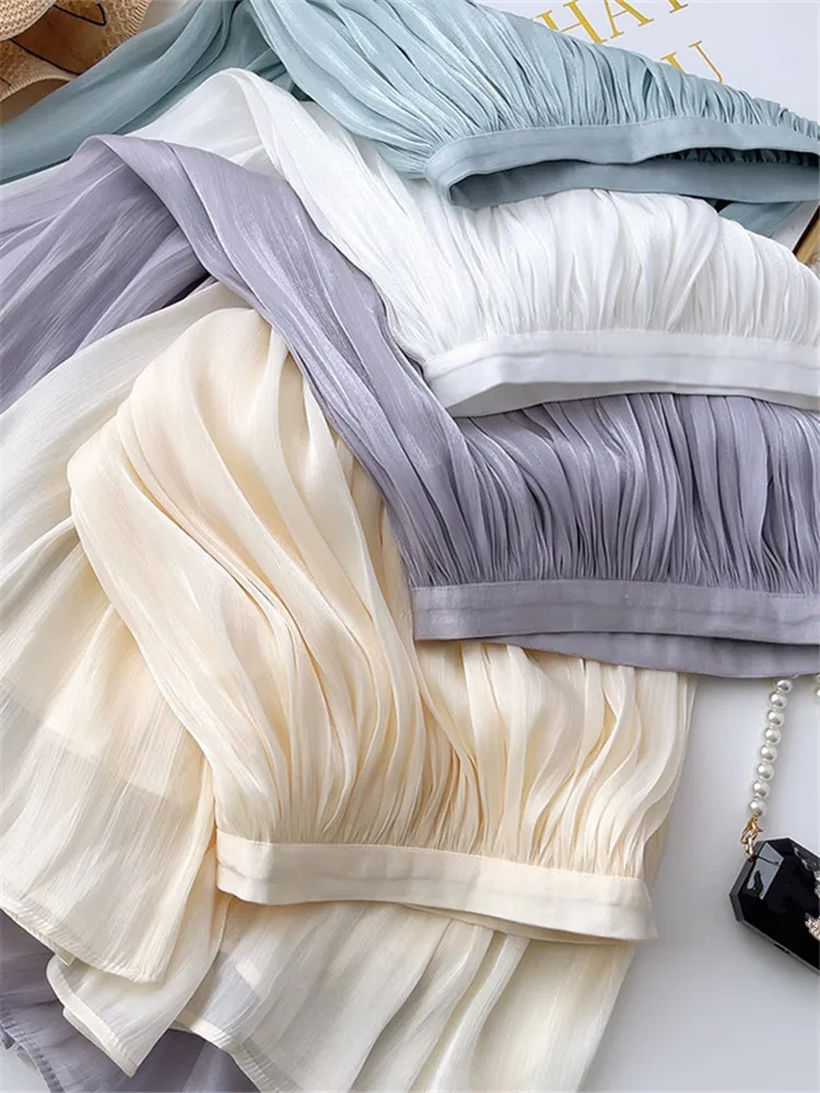 Женская сетчатая юбка-зонтик из органзы с высокой талией, новинка 2023, весенне-Летние повседневные однотонные элегантные трапециевидные юбки для женщин
Женская сетчатая юбка-зонтик из органзы с высокой талией, новинка 2023, весенне-Летние повседневные однотонные элегантные трапециевидные юбки для женщин