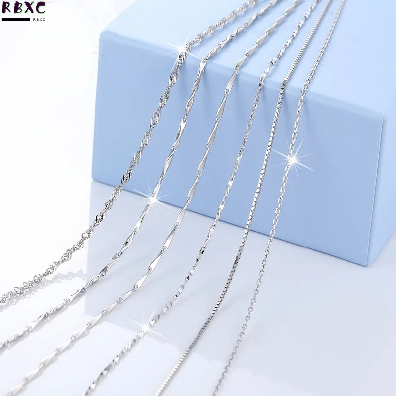 RBXC With Certificate Men Women 100% Genuine Tibetan Silver S925 Smooth Chains Necklaces With Spring Clasps fit Pendant CN0123
RBXC With Certificate Men Women 100% Genuine Tibetan Silver S925 Smooth Chains Necklaces With Spring Clasps fit Pendant CN0123