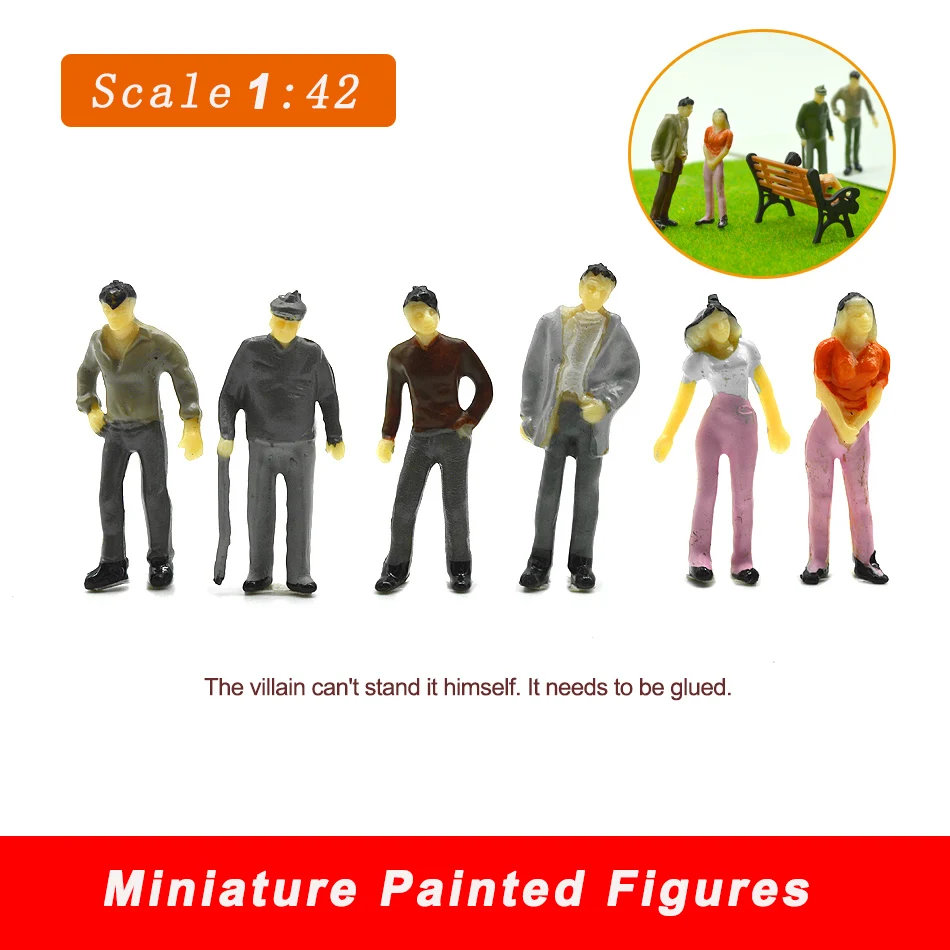 10pcs 1:42 Scale Miniature People Model ABS Plastic Painted Figures Architecture Building Layout DIY Model Making for Diorama
10pcs 1:42 Scale Miniature People Model ABS Plastic Painted Figures Architecture Building Layout DIY Model Making for Diorama