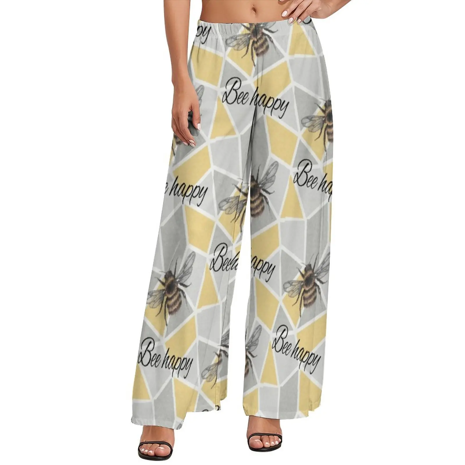 Bumble Bees Pants Geometric Bee Happy Streetwear Straight Wide Leg Pants Elastic High Waist Office Trousers 4XL 5XL 6XL
Bumble Bees Pants Geometric Bee Happy Streetwear Straight Wide Leg Pants Elastic High Waist Office Trousers 4XL 5XL 6XL
