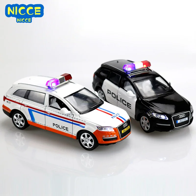 Nicce 1:32 Audi Q7 Police Car Models Diecast Alloy Vehicles Pull Back 4 Doors Opened Sound Light Toys for Children F229
Nicce 1:32 Audi Q7 Police Car Models Diecast Alloy Vehicles Pull Back 4 Doors Opened Sound Light Toys for Children F229