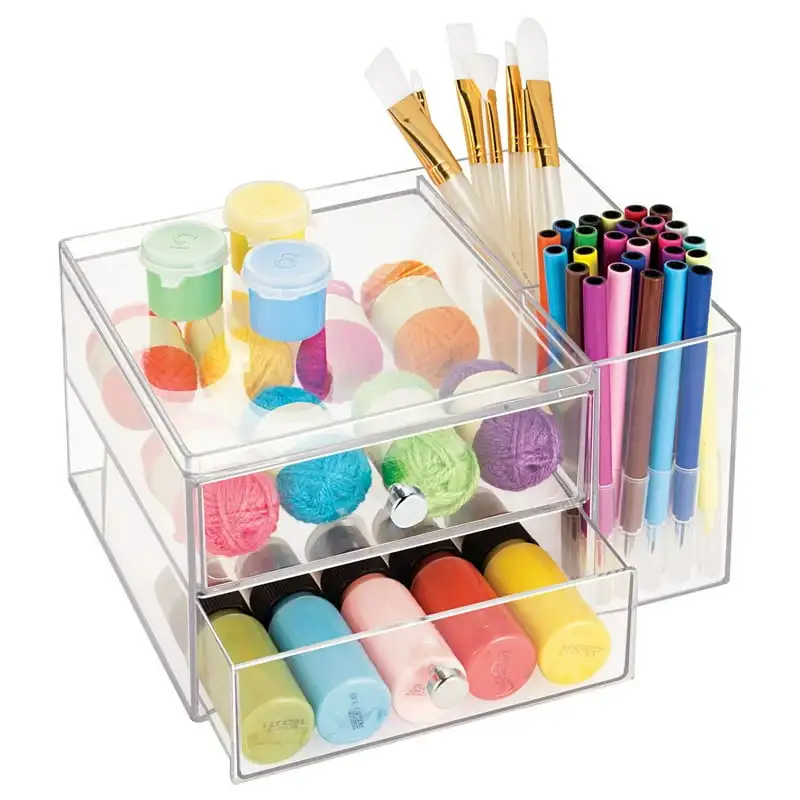Organizer for Vanity Cabinet to Hold Makeup, Beauty Products, 2 Drawer with Side Caddy, Clear Cheap make up organizer Plastic st
Organizer for Vanity Cabinet to Hold Makeup, Beauty Products, 2 Drawer with Side Caddy, Clear Cheap make up organizer Plastic st