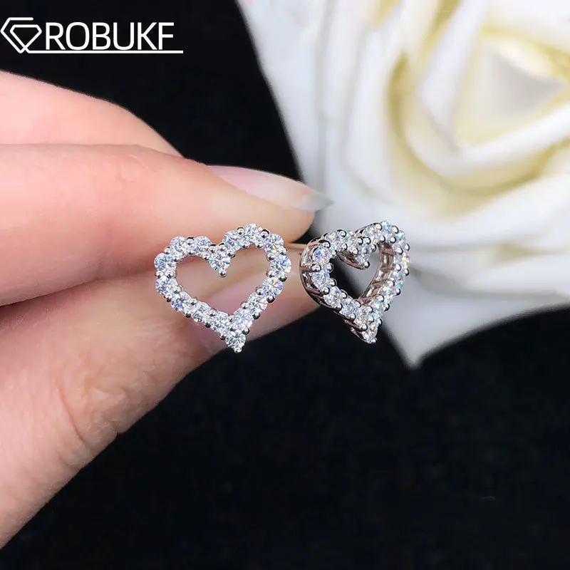 100% 925 Sterling Silver Full Moissanite Stud Earrings for Women White Gold Plated Heart Hollow Out Earrings Wedding Jewelry GRA
100% 925 Sterling Silver Full Moissanite Stud Earrings for Women White Gold Plated Heart Hollow Out Earrings Wedding Jewelry GRA