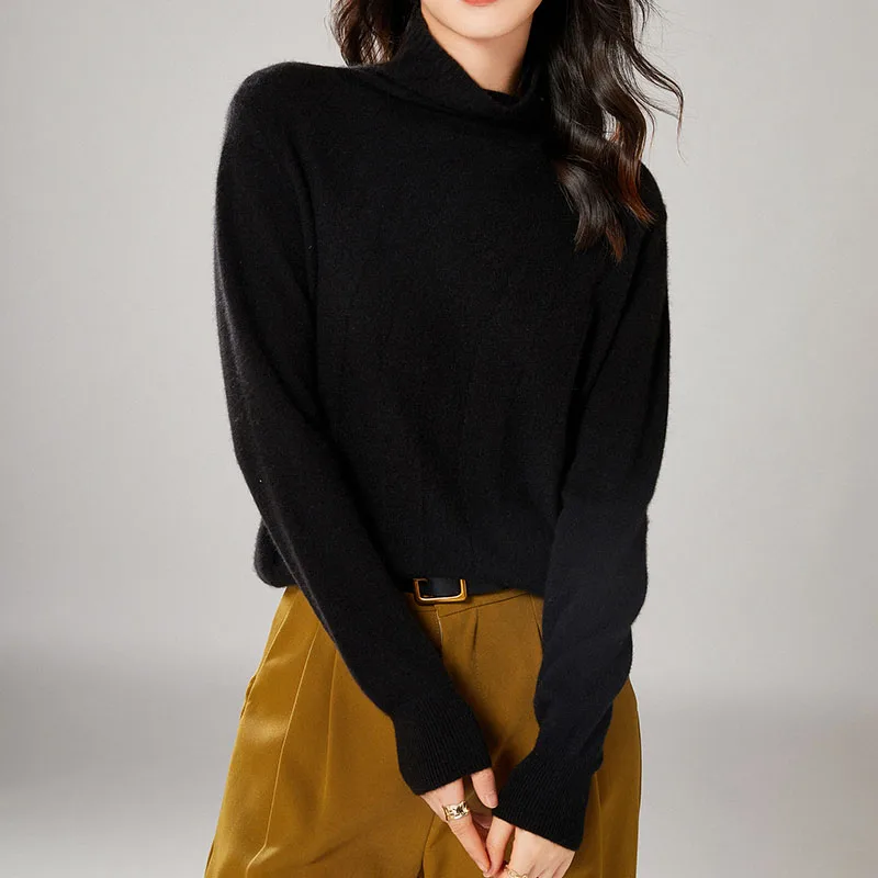 High Collar 100% Pure Wool Striped Knit Pullover 2022 Autumn And Winter New Loose Women's Cashmere Sweater Full Ride S-XXL
High Collar 100% Pure Wool Striped Knit Pullover 2022 Autumn And Winter New Loose Women's Cashmere Sweater Full Ride S-XXL
