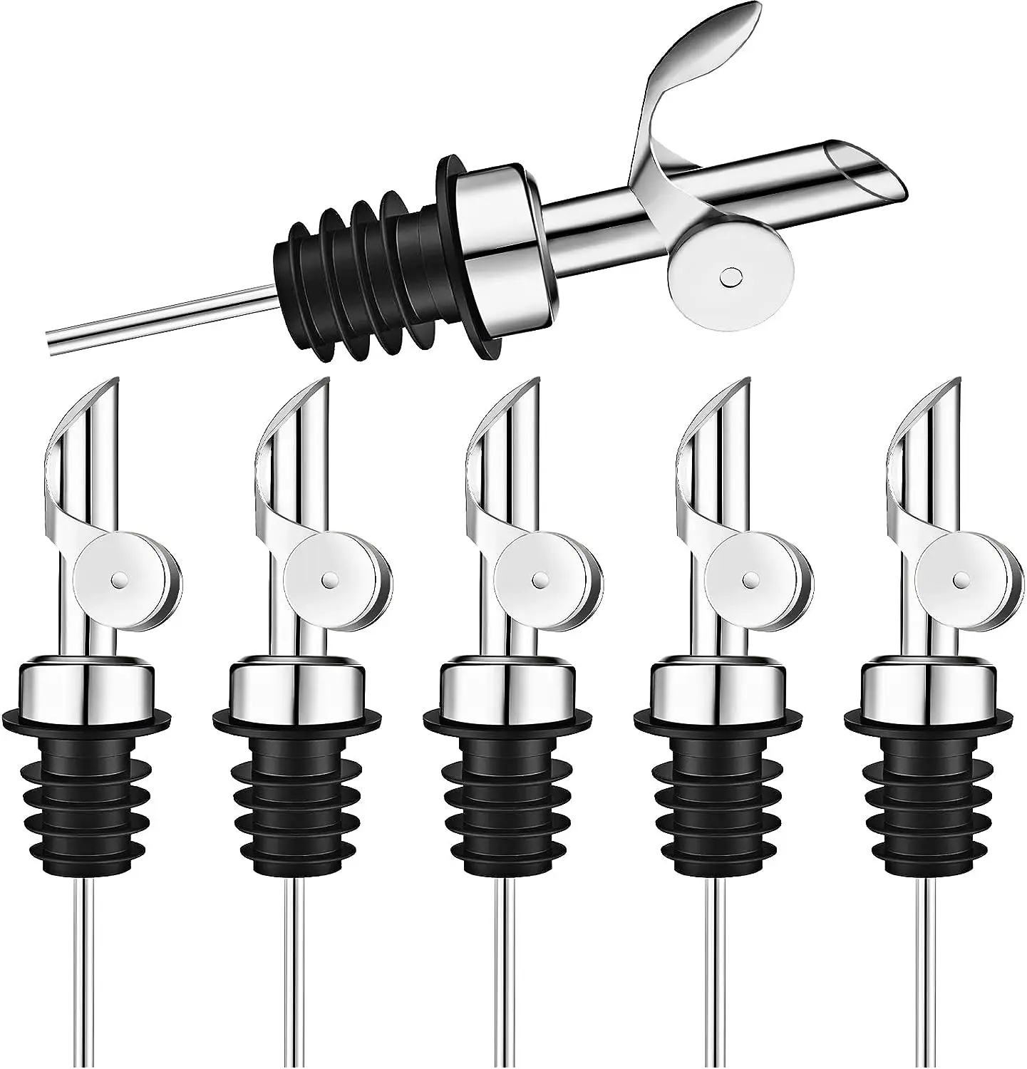 6PCS Stainless Steel Liquor Bottle Pourers Dispenser Spout Cover with Cap for Oil Balsamic Vinegar Bottles
6PCS Stainless Steel Liquor Bottle Pourers Dispenser Spout Cover with Cap for Oil Balsamic Vinegar Bottles