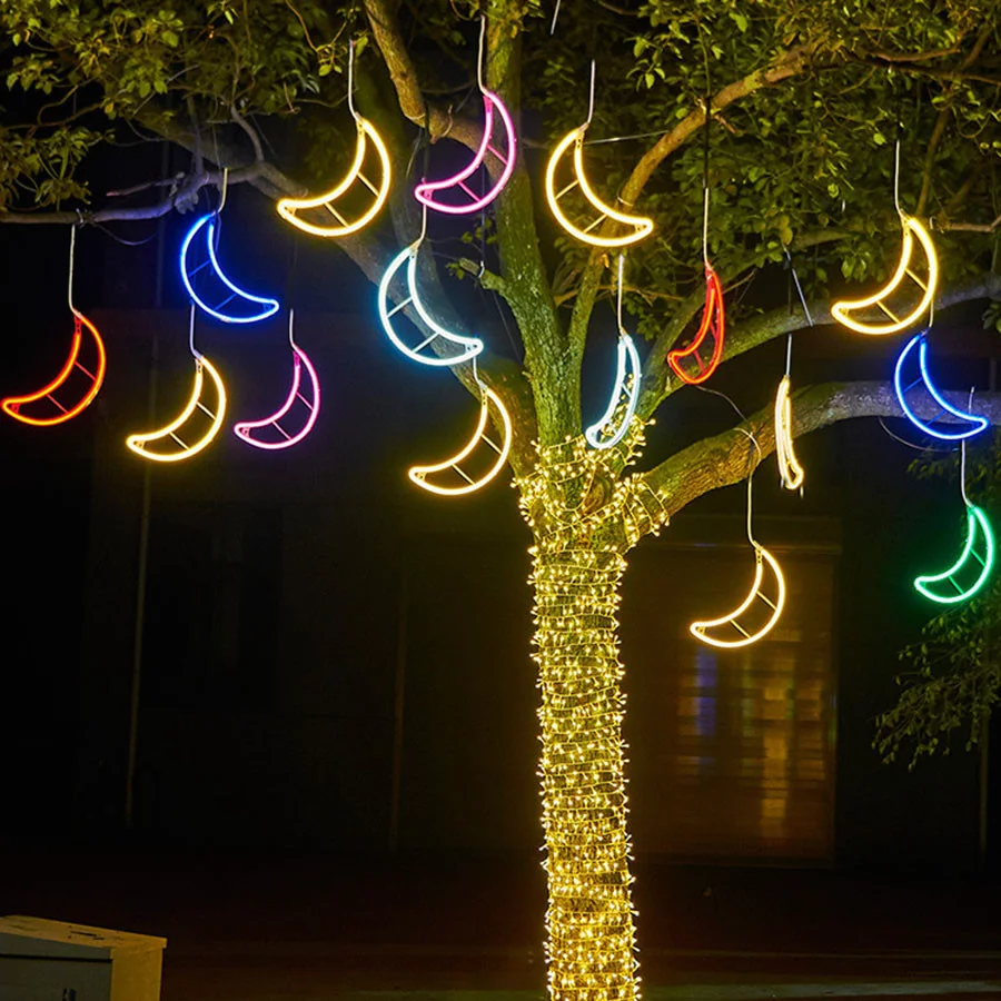 40CM Christmas Tree Decoration Lights Outdoor Garden Star Moon Hanging String Light Christmas Party Wedding Fairy Garlands Light
40CM Christmas Tree Decoration Lights Outdoor Garden Star Moon Hanging String Light Christmas Party Wedding Fairy Garlands Light