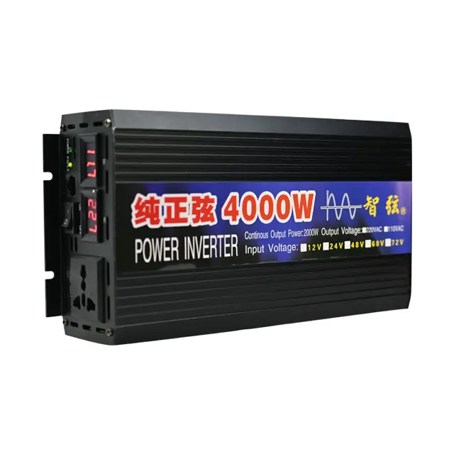 4000w Peak Power Inverter 100% Pure Sine Wave Inverter Dc 12v 24v 48v To Ac 220v 230v 240v Off Grid Inverter
4000w Peak Power Inverter 100% Pure Sine Wave Inverter Dc 12v 24v 48v To Ac 220v 230v 240v Off Grid Inverter