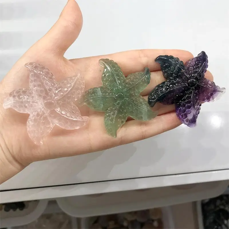 Natural Fluorite Starfish Rainbow Quartz Crafts Treatment Gem Home Decoration Accessories Room Decor 1pcs
Natural Fluorite Starfish Rainbow Quartz Crafts Treatment Gem Home Decoration Accessories Room Decor 1pcs