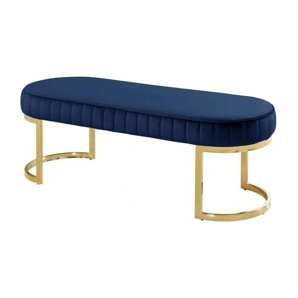 Vintage Modern Furniture Velvet Sofa Blue Tufted Button Ottoman Golden Metal Leg Bench End Bed Bench
Vintage Modern Furniture Velvet Sofa Blue Tufted Button Ottoman Golden Metal Leg Bench End Bed Bench