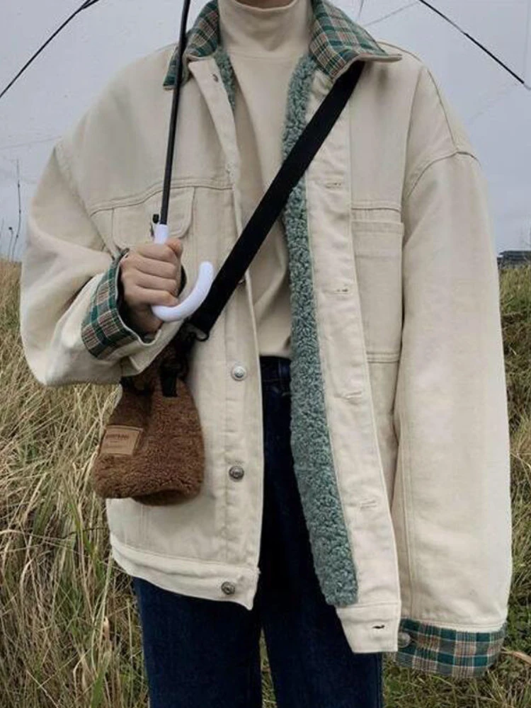 Winter Women Coat Warm 2022 Fashion New Lapel Long Sleeve Single Breasted Thick BlackTop Shirt Casual Denim Jacket Female
Winter Women Coat Warm 2022 Fashion New Lapel Long Sleeve Single Breasted Thick BlackTop Shirt Casual Denim Jacket Female