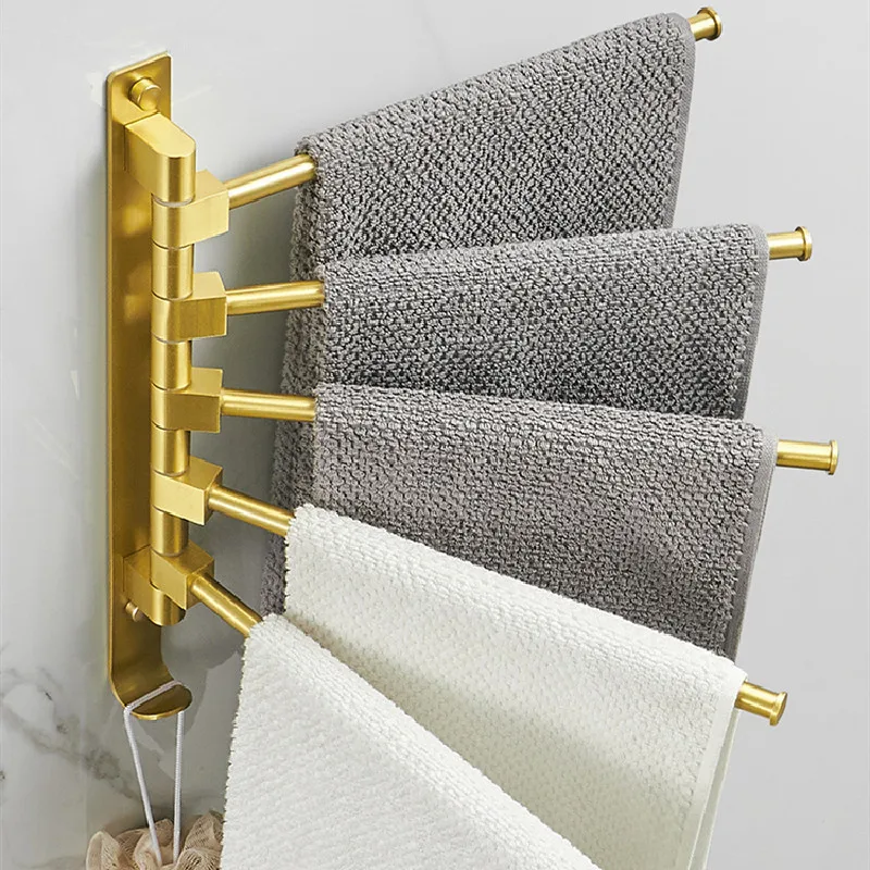 Golden Light Luxury Aluminum Wall Mounted Rotating Towel Rack Bath Rail Hanger Towel Holder Bathroom Accessories Storage Rack
Golden Light Luxury Aluminum Wall Mounted Rotating Towel Rack Bath Rail Hanger Towel Holder Bathroom Accessories Storage Rack