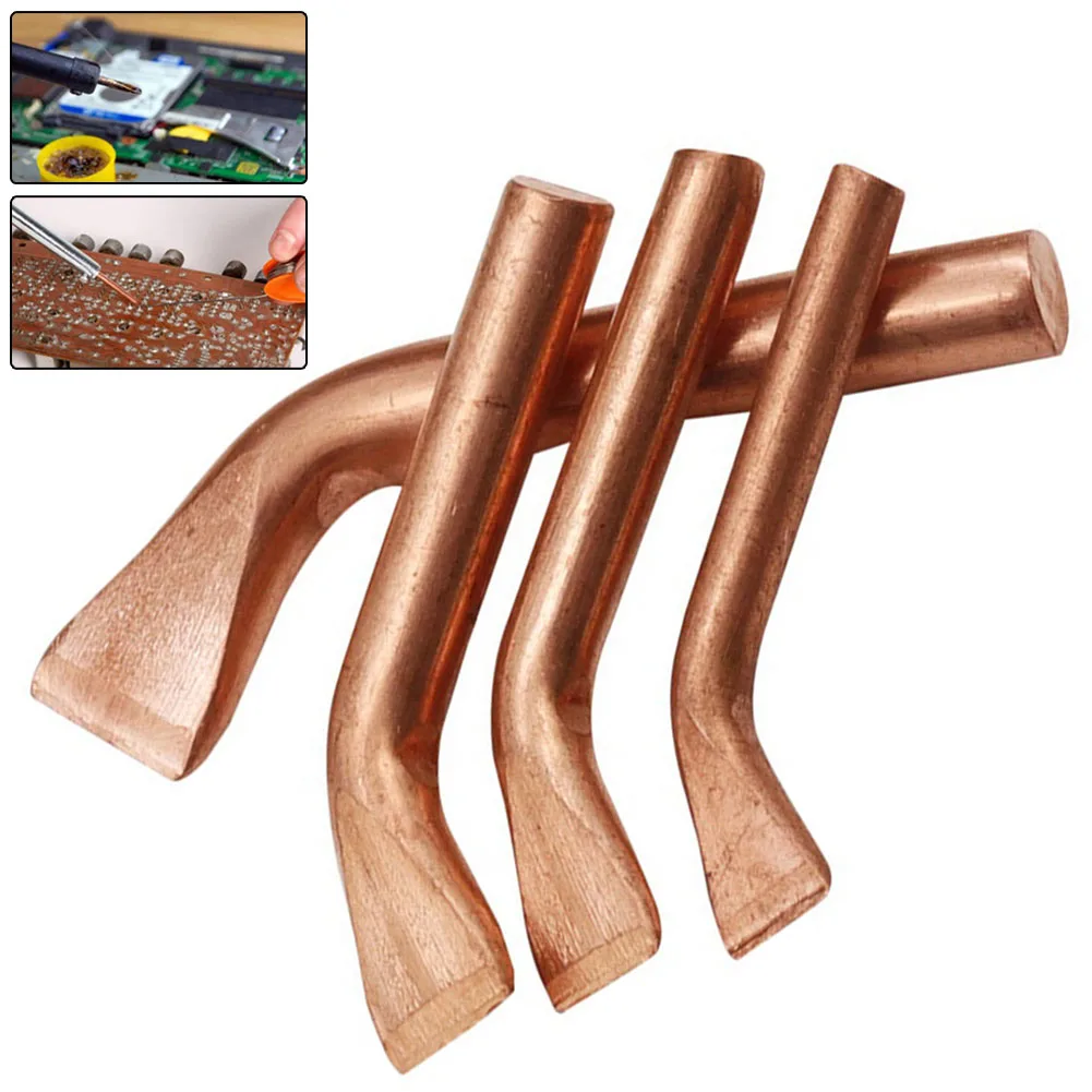 4PCS 75-200W Soldering Iron Tip Bent Flat Head Pure Red Copper Iron Tips Electric Welding External Heat High Power Tip
4PCS 75-200W Soldering Iron Tip Bent Flat Head Pure Red Copper Iron Tips Electric Welding External Heat High Power Tip