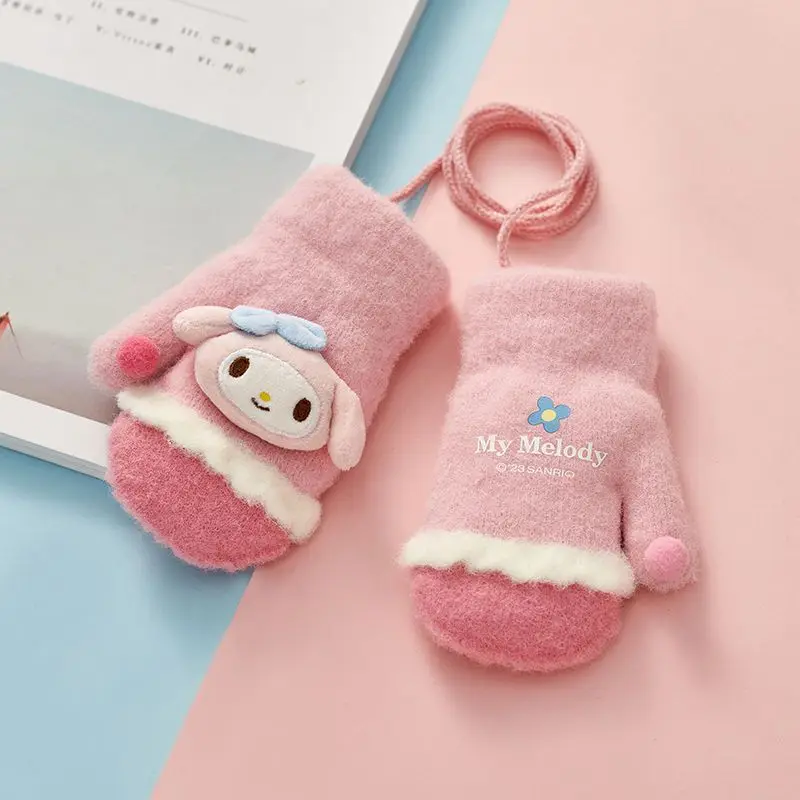 Kawaii Sanrio Anime Glove Cute My Melody Sweet Autumn Winter Cartoon Thickening Cold Prevention Plush Mitten Gifts for Children
Kawaii Sanrio Anime Glove Cute My Melody Sweet Autumn Winter Cartoon Thickening Cold Prevention Plush Mitten Gifts for Children
