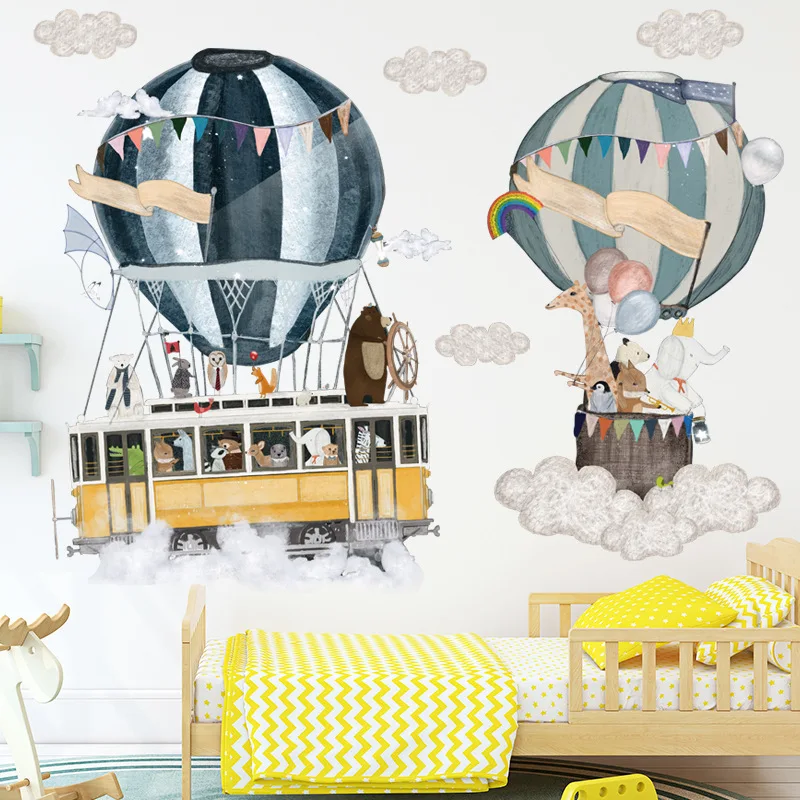 Kids Room Baby Nursery Room Decoration Wall Decals Cartoon Hot Air Balloon Wall Stickers Animals Eco-friendly Art Stickers
Kids Room Baby Nursery Room Decoration Wall Decals Cartoon Hot Air Balloon Wall Stickers Animals Eco-friendly Art Stickers