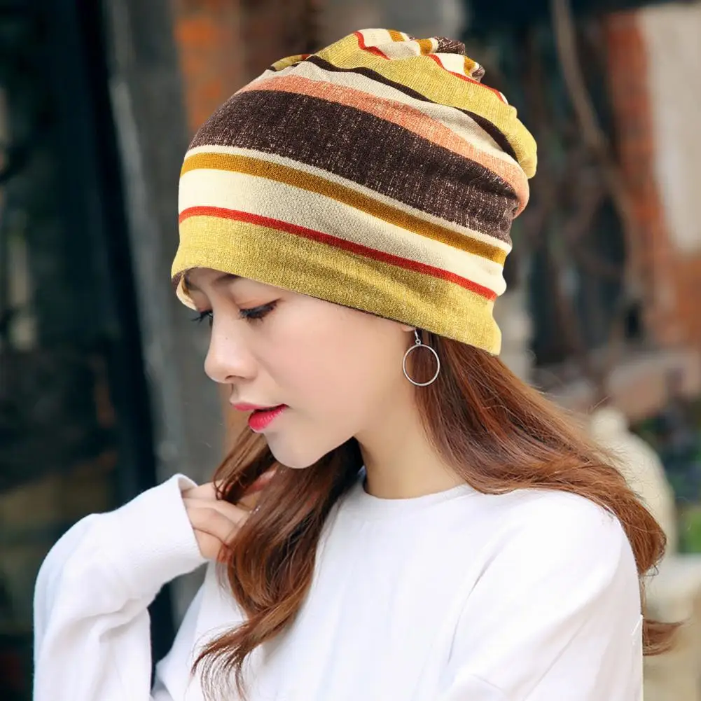 

Decorative Lady Hat Colorful Cozy Unisex Beanie Caps for Fall Winter Elastic Baggy Ear-protective Hats for Men Women with Soft