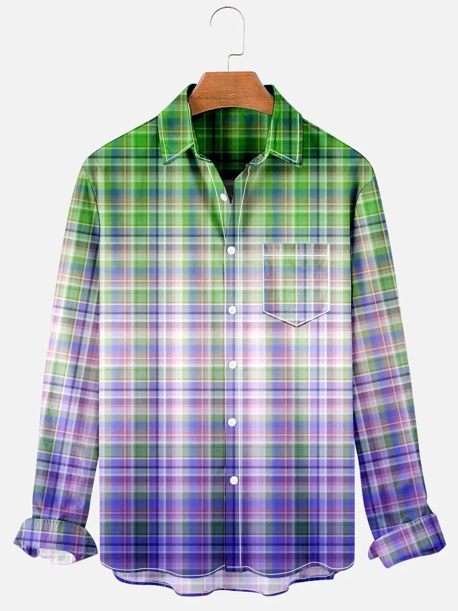 Мужская модная винтажная одежда Molilulu, модная Повседневная рубашка с длинным рукавом и принтом в клетку 
Мужская модная винтажная одежда Molilulu, модная Повседневная рубашка с длинным рукавом и принтом в клетку