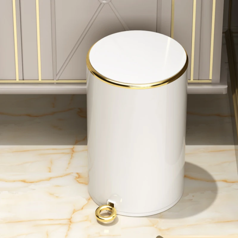 Nordic White Trash Can Stainless Steel Living Room Luxury Waterproof Round Bathroom Waste Bin Cover Cubo Basura Home Products 50
Nordic White Trash Can Stainless Steel Living Room Luxury Waterproof Round Bathroom Waste Bin Cover Cubo Basura Home Products 50