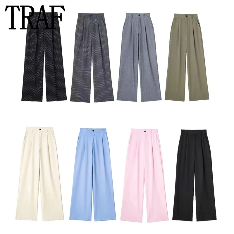 Брюки женские Мешковатые с завышенной талией и широкими штанинами, разноцветные
Брюки женские Мешковатые с завышенной талией и широкими штанинами, разноцветные