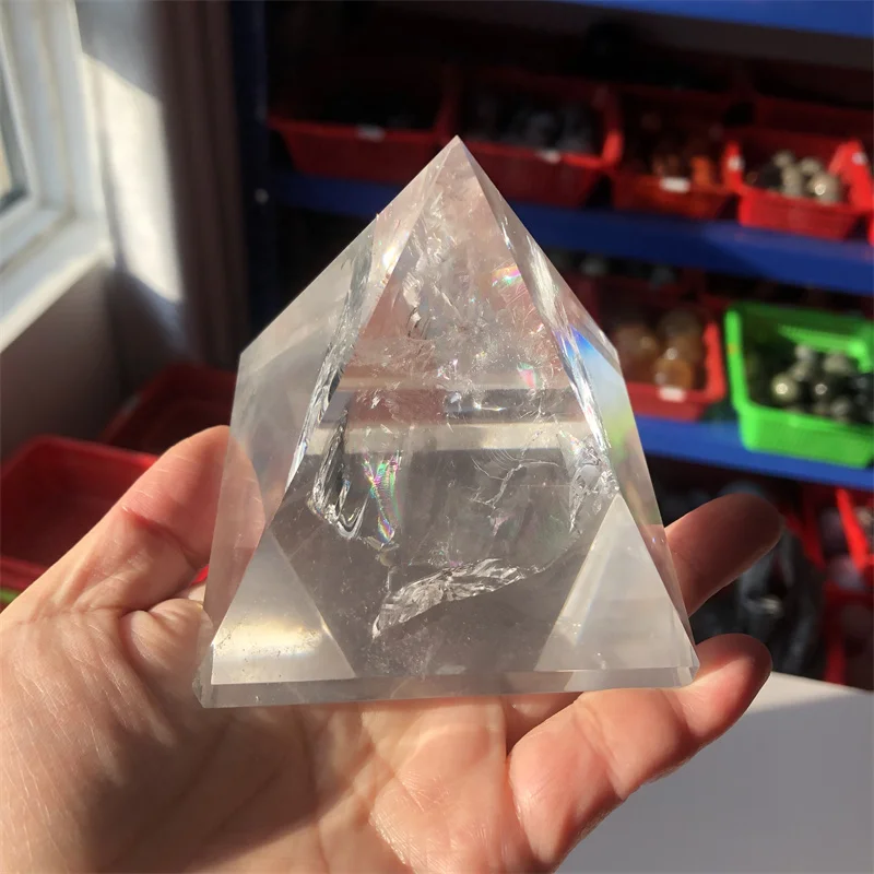 600g Rainbow Natural Clear Quartz Crystal Energy Tower Reiki Mineral Pyramid Gemstone Decor
600g Rainbow Natural Clear Quartz Crystal Energy Tower Reiki Mineral Pyramid Gemstone Decor