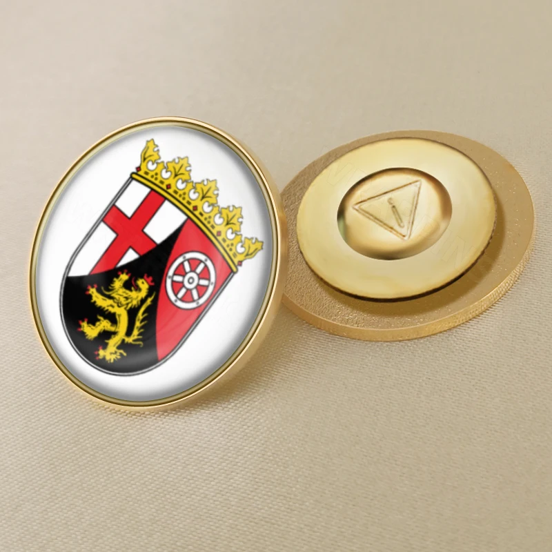 Coat of Arms Rhineland Palatinate Germany Flag Brooch Badges Lapel Pins | Украшения и аксессуары
