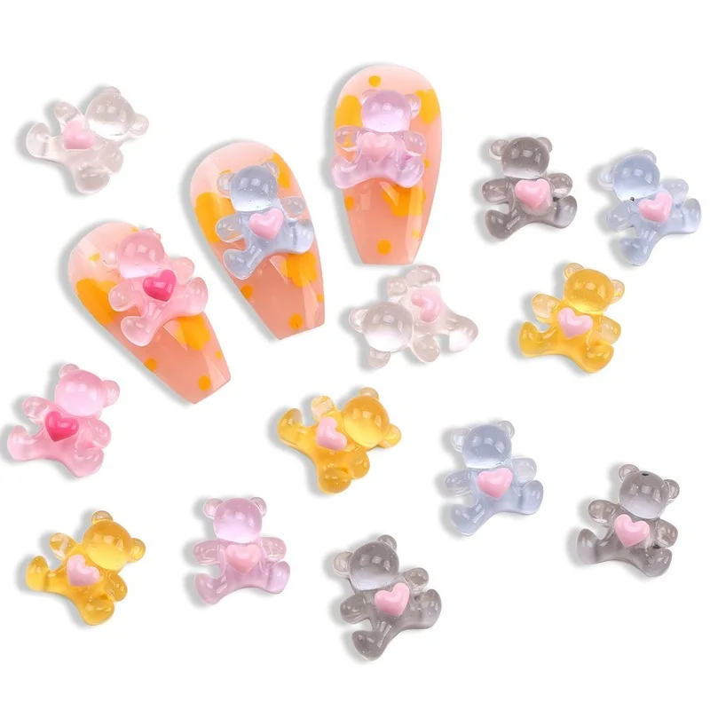 New Heart Bear Nail Art Decorations 3D Cartoon Transparent Dog Nail Jewelry Piercing Ornaments DIY Fashion Manicure Accessories
New Heart Bear Nail Art Decorations 3D Cartoon Transparent Dog Nail Jewelry Piercing Ornaments DIY Fashion Manicure Accessories