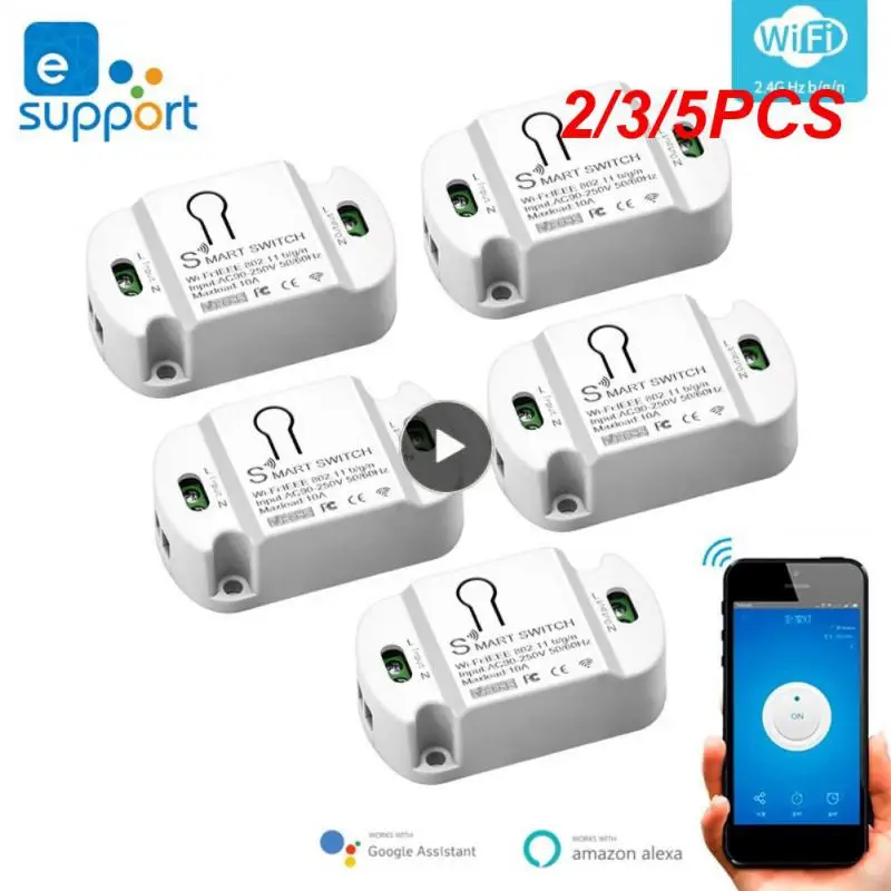 2/3/5PCS Wifi Smart Switch Compatible With Alexa Google Home Wireless Switches Timer 10a Breaker Module
2/3/5PCS Wifi Smart Switch Compatible With Alexa Google Home Wireless Switches Timer 10a Breaker Module