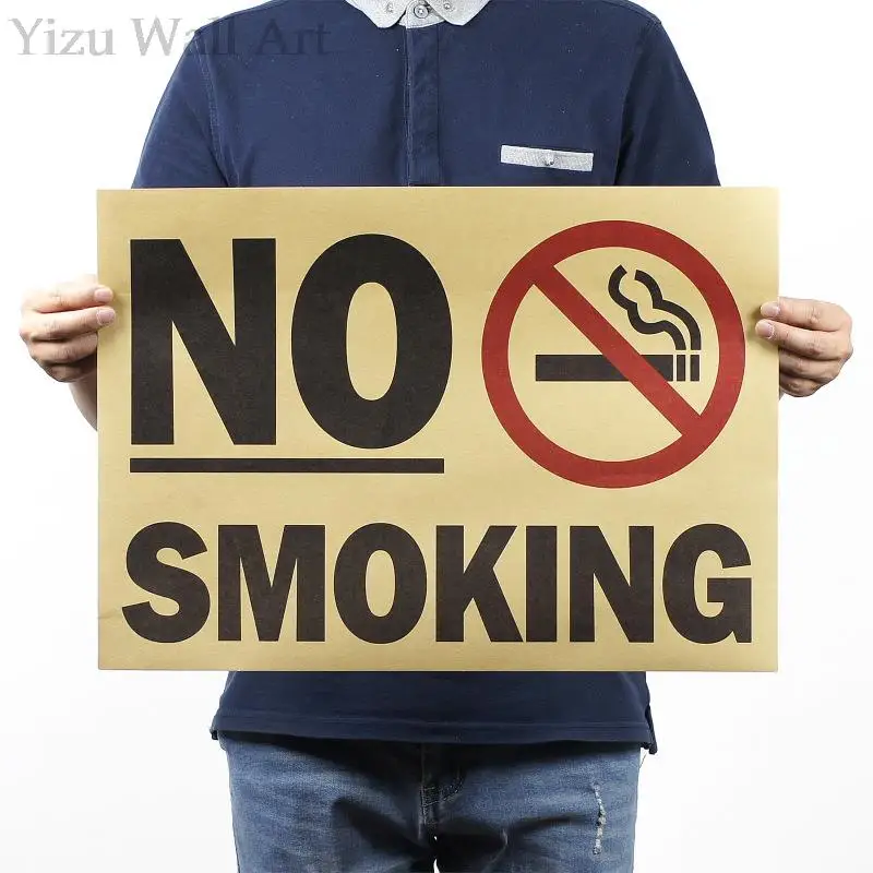 No smoking Kraft Paper Phrase Poster Prints Modern Artwork Hanging Wall Sticker Room Decoration
No smoking Kraft Paper Phrase Poster Prints Modern Artwork Hanging Wall Sticker Room Decoration