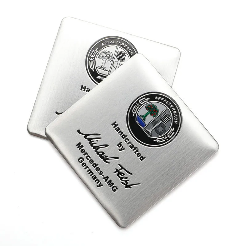 Square Aluminum Labelling Emblems Stickers Engine Badges for Mercedes AMG Apple Tree Engineer Designer Signature Stefan Michael
Square Aluminum Labelling Emblems Stickers Engine Badges for Mercedes AMG Apple Tree Engineer Designer Signature Stefan Michael