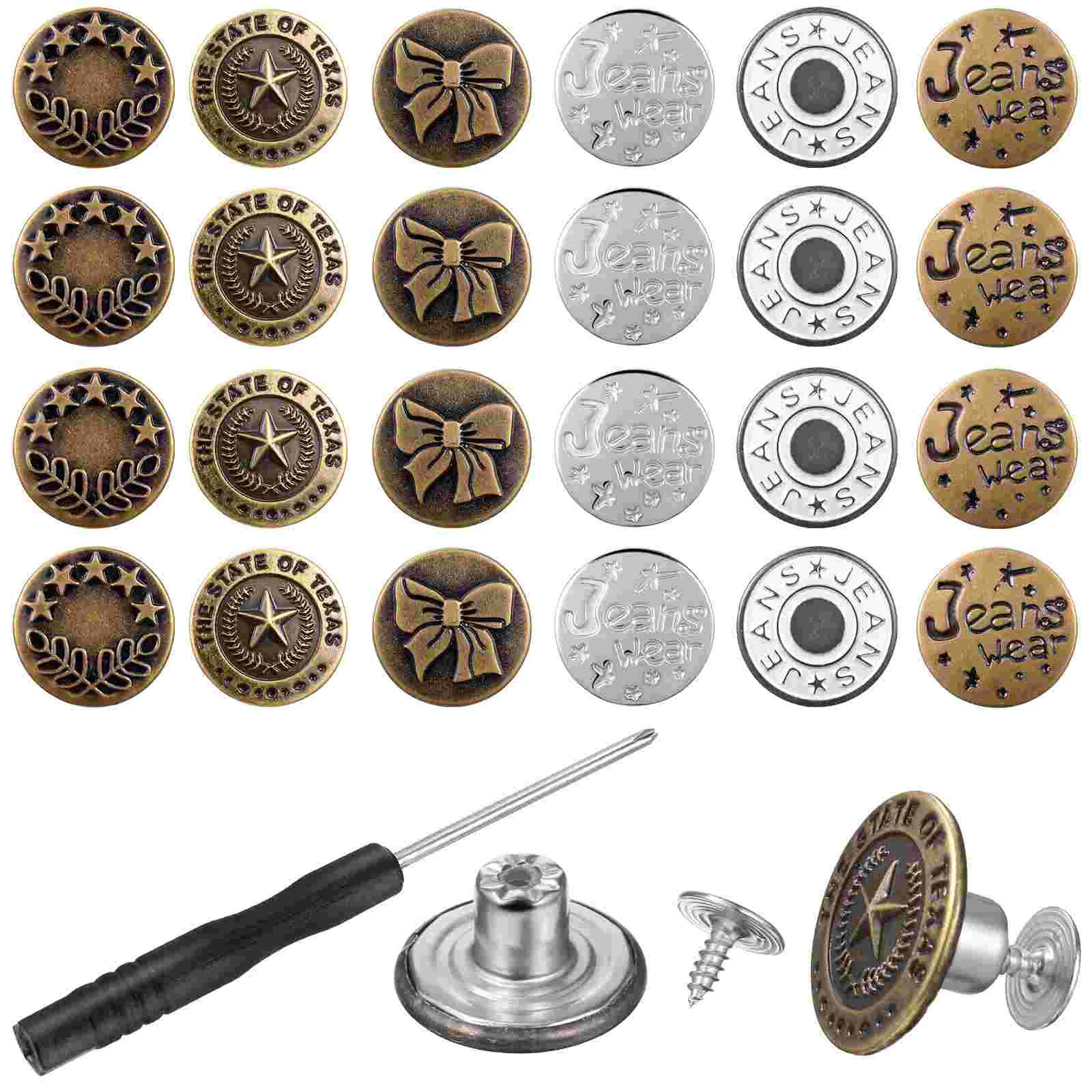 36 Pcs Instant Buttons Snap Buttons Trousers Button Buttons Jeans Jeans Buttons Vintage Instant Adjustable Jeans Button
36 Pcs Instant Buttons Snap Buttons Trousers Button Buttons Jeans Jeans Buttons Vintage Instant Adjustable Jeans Button