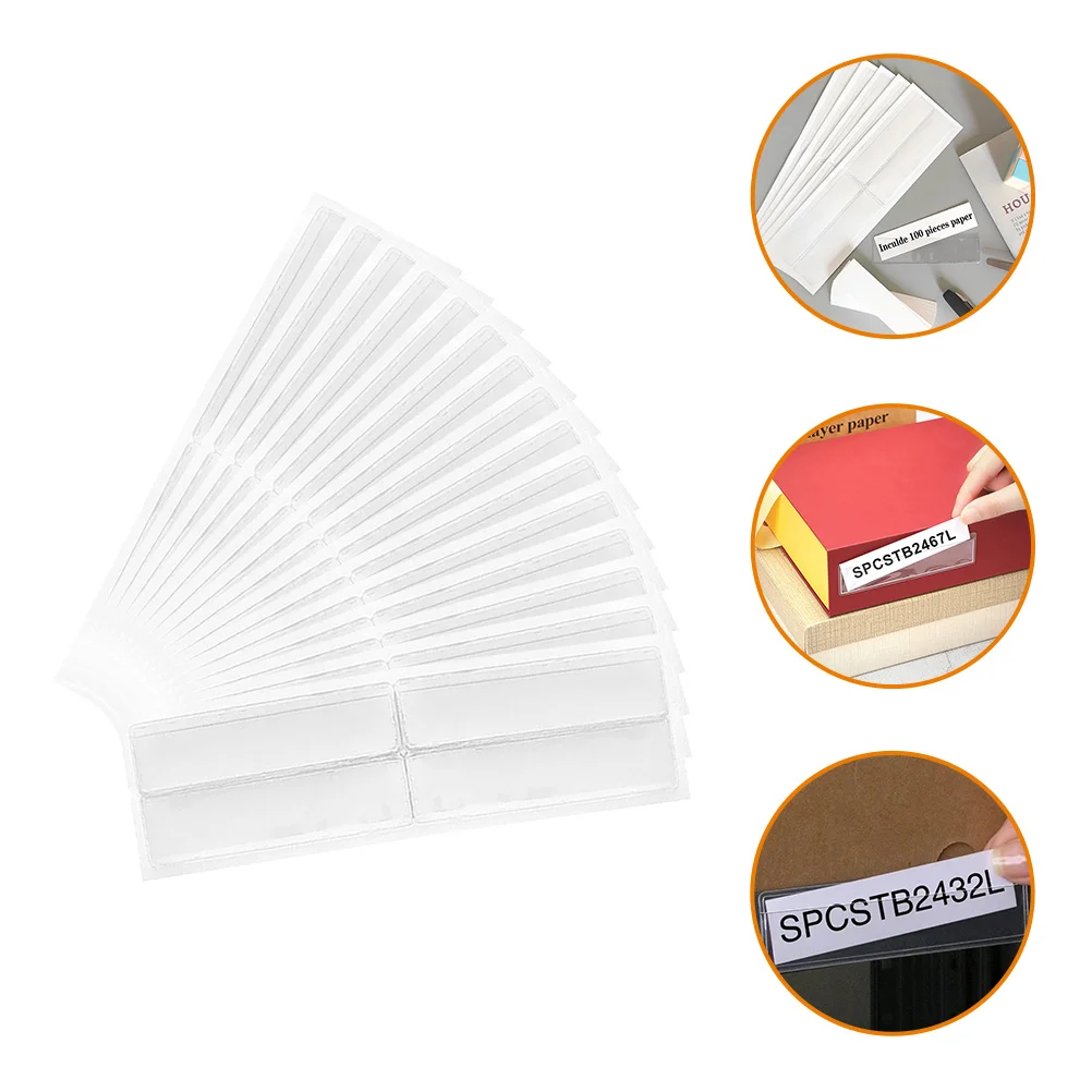 4 Sheets Shelf Card Holders Organizing Adhesive Label Pockets Self Business Clear Cards Sleeves
4 Sheets Shelf Card Holders Organizing Adhesive Label Pockets Self Business Clear Cards Sleeves