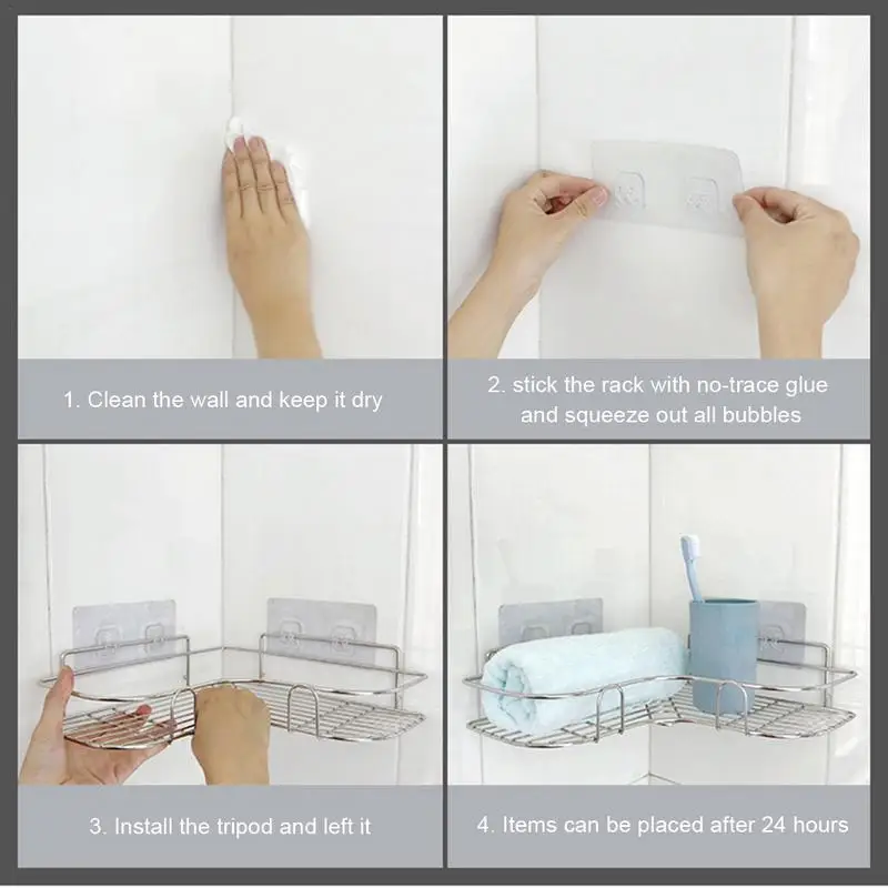 Stainless Steel Corner Shelf Bathroom Storage Shower Shelf No Drilling Wall Mounted Storage Rack For Kitchen Organizer Toilet
Stainless Steel Corner Shelf Bathroom Storage Shower Shelf No Drilling Wall Mounted Storage Rack For Kitchen Organizer Toilet