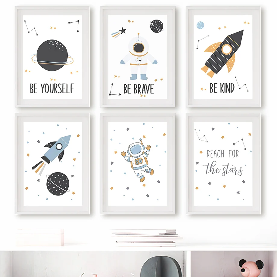 Space Astronaut Rocket Stars Cartoons Nursery Wall Art Canvas Painting Nordic Posters And Prints Wall Pictures Child Room Decor
Space Astronaut Rocket Stars Cartoons Nursery Wall Art Canvas Painting Nordic Posters And Prints Wall Pictures Child Room Decor