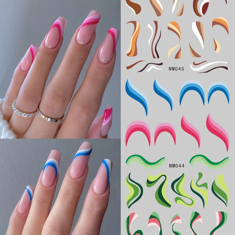 12 Patterns Colors Wave Line Flower Nail Water Decals Swirl Ribbon Silder for Nails Art Transfer Sticker Nailswag Slider Decals
12 Patterns Colors Wave Line Flower Nail Water Decals Swirl Ribbon Silder for Nails Art Transfer Sticker Nailswag Slider Decals