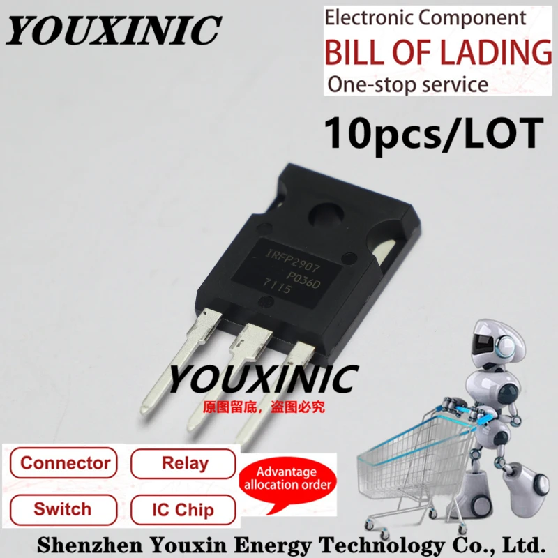

YOUXINIC 2018+ 100% new imported original IRFP2907PBF IRFP2907 TOP247 N-channel 75V 209A FET