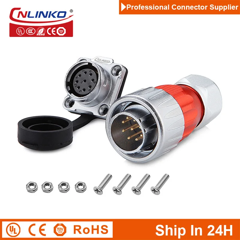 Cnlinko DH20 M20 Metal Industrial 9pin Circular Aviation Panel Power Signal Connector Socket & Plug for Solar Medical Marine UAV
Cnlinko DH20 M20 Metal Industrial 9pin Circular Aviation Panel Power Signal Connector Socket & Plug for Solar Medical Marine UAV