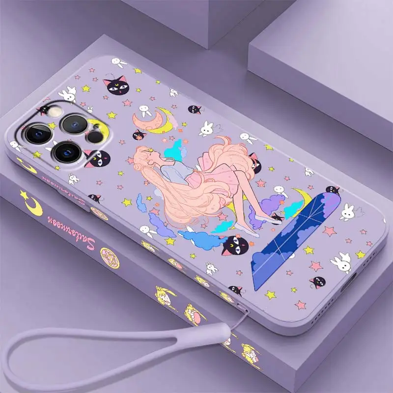 Anime Cute Sailor Moon Gril Phone Case For Apple iPhone 14 13 12 Mini 11 XS Pro Max X XR 8 7 Plus SE Liquid Left Rope Cover
Anime Cute Sailor Moon Gril Phone Case For Apple iPhone 14 13 12 Mini 11 XS Pro Max X XR 8 7 Plus SE Liquid Left Rope Cover