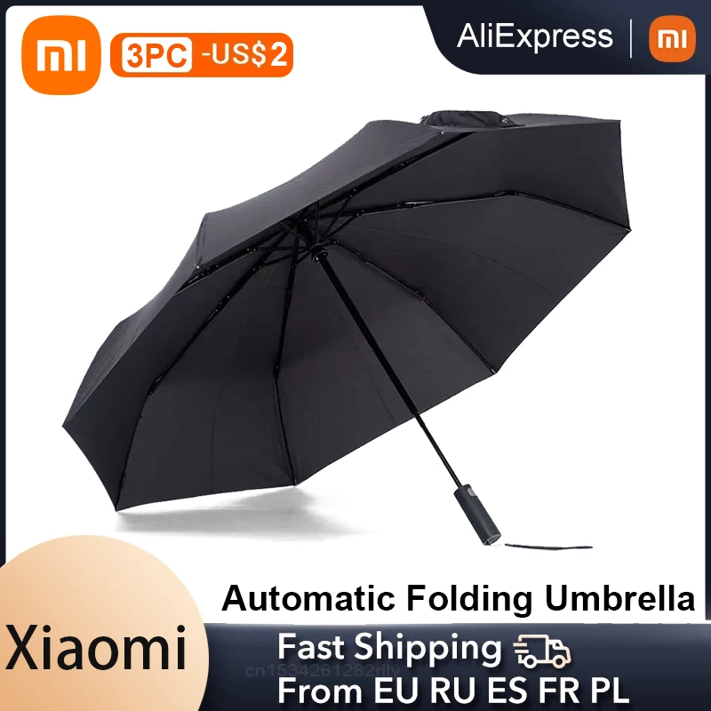 Original Xiaomi Mijia Fashion Portable UV Folding Automatic Umbrella Rain Wind Resistant Trip Sun Umbrellas Reverse Umbrella
Original Xiaomi Mijia Fashion Portable UV Folding Automatic Umbrella Rain Wind Resistant Trip Sun Umbrellas Reverse Umbrella