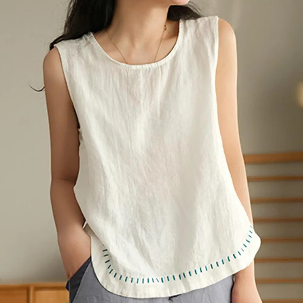 Female O Neck Asymmetrical Chemise Women Vest O Neck Soft Embroidery Decor Tank Top Streetwear 2022 Summer Tank Tops Camisole
Female O Neck Asymmetrical Chemise Women Vest O Neck Soft Embroidery Decor Tank Top Streetwear 2022 Summer Tank Tops Camisole