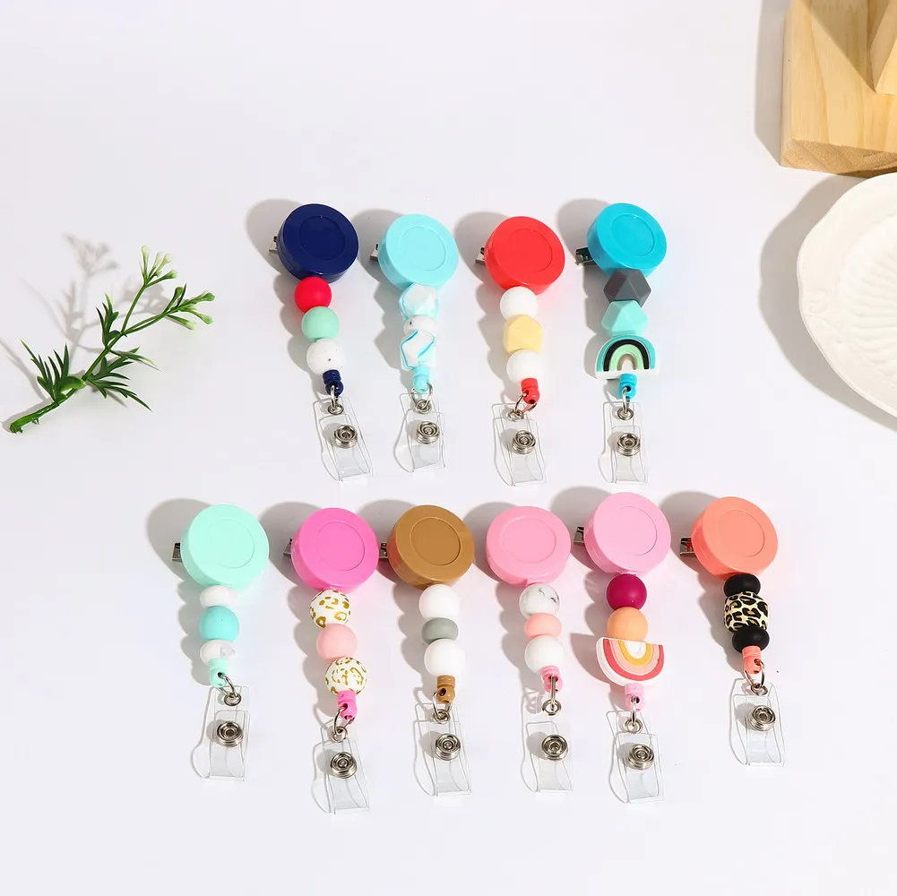 2022 New Handmade Design Silicone Womens Cute Silicone Wood Rainbow Badge Reel Teacher Nurse Friend Beaded ID Badge Gift
2022 New Handmade Design Silicone Womens Cute Silicone Wood Rainbow Badge Reel Teacher Nurse Friend Beaded ID Badge Gift