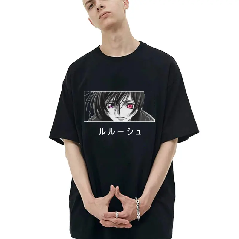Anime CODE GEASS Lelouch Lamperouge Eyes Print Tshirt Men Women Cotton Loose Oversized T-shirt Man Korean Fashion T Shirts Tops 
Anime CODE GEASS Lelouch Lamperouge Eyes Print Tshirt Men Women Cotton Loose Oversized T-shirt Man Korean Fashion T Shirts Tops