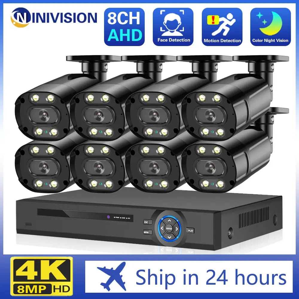 4K 8MP Face Recognition 8Channel CCTV Camera Security System Kit 8CH DVR Camera Surveillance with Cameras 8MP HD XMEYE DVR Kit
4K 8MP Face Recognition 8Channel CCTV Camera Security System Kit 8CH DVR Camera Surveillance with Cameras 8MP HD XMEYE DVR Kit